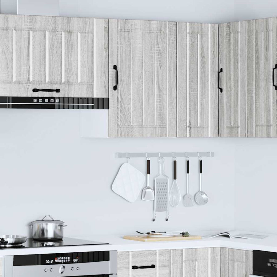 Keukenwandkast Lucca bewerkt hout grijs sonoma eikenkleur