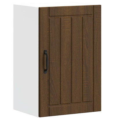 Keukenwandkast Lucca bewerkt hout bruin eikenkleur