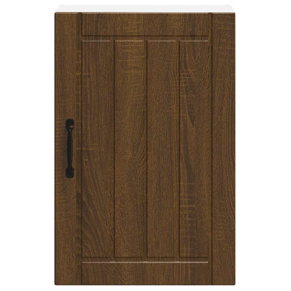 Keukenwandkast Lucca bewerkt hout bruin eikenkleur