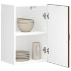 Lucca kitchen wall cabinet distressed wood brown oak color
