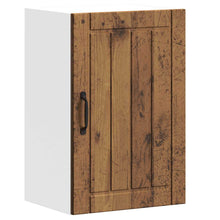 Keukenwandkast Lucca bewerkt hout oud houtkleurig