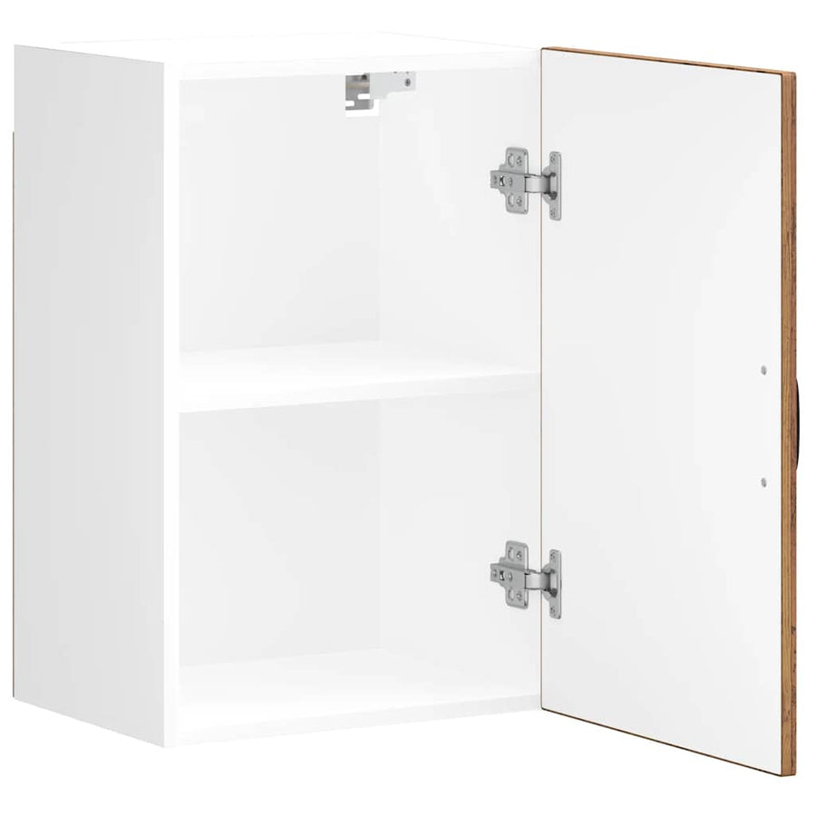 Keukenwandkast Lucca bewerkt hout oud houtkleurig