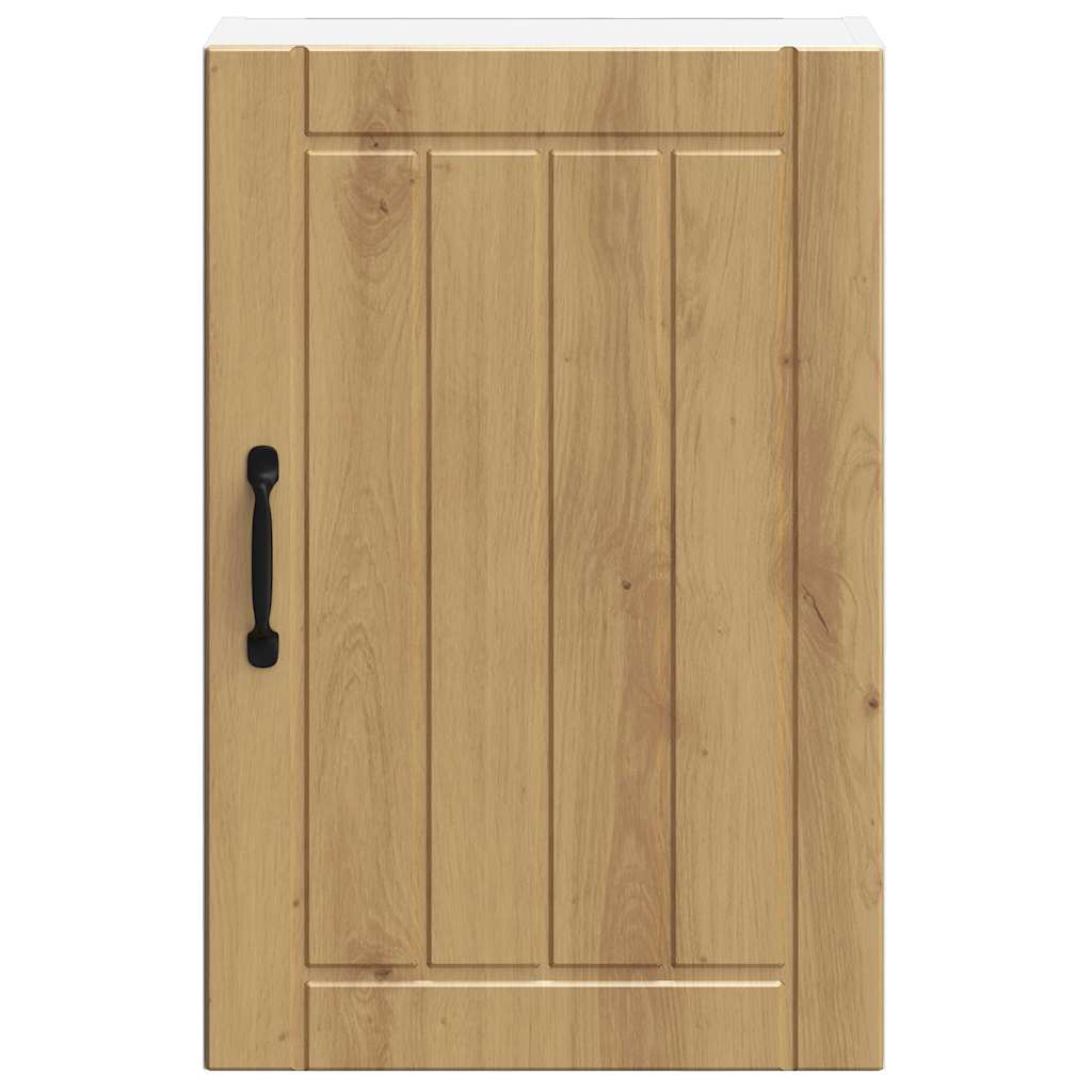 Keukenwandkast Lucca bewerkt hout artisanaal eikenkleur