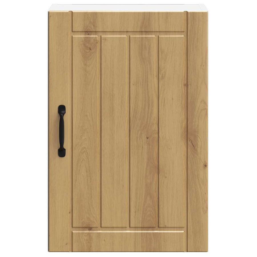 Keukenwandkast Lucca bewerkt hout artisanaal eikenkleur