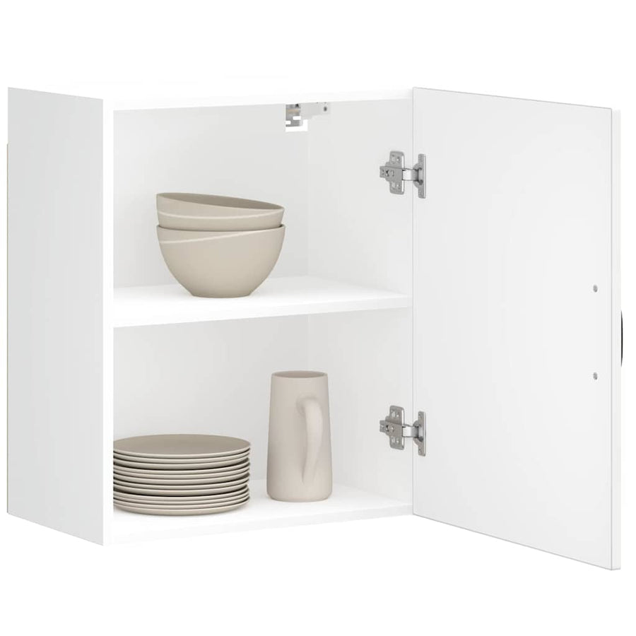 Keukenwandkast Lucca bewerkt hout hoogglans wit