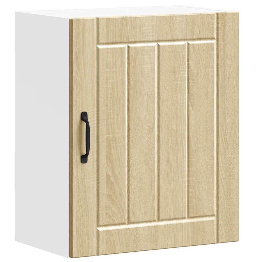 Keukenwandkasten 2 st Lucca bewerkt hout sonoma eikenkleurig