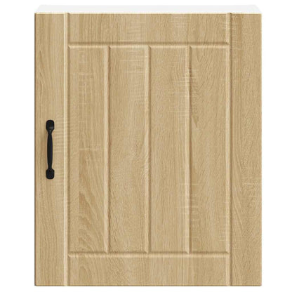 Keukenwandkasten 2 st Lucca bewerkt hout sonoma eikenkleurig