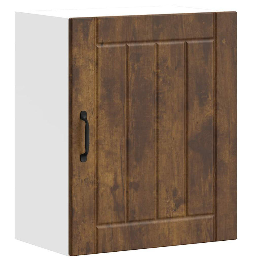 Keukenwandkast Lucca bewerkt hout gerookt eikenkleurig