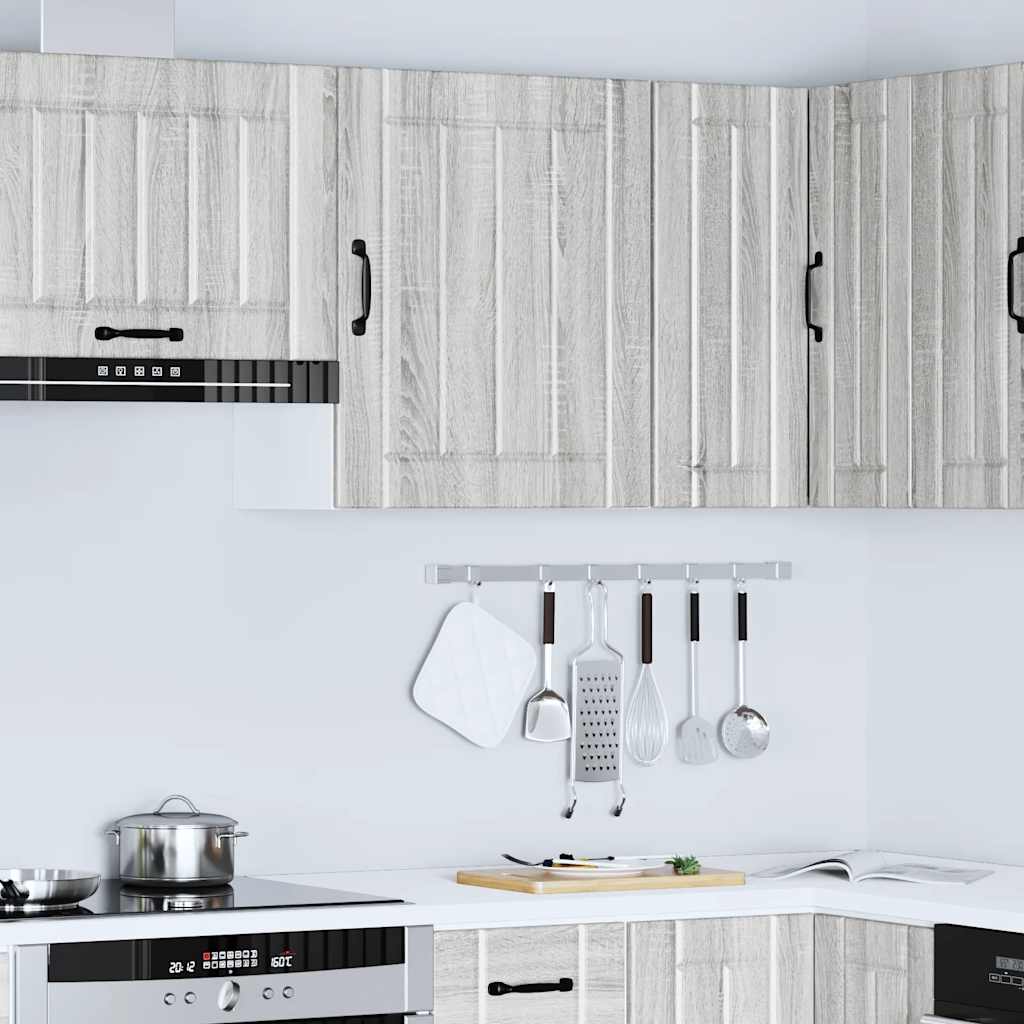 Keukenwandkast Lucca bewerkt hout grijs sonoma eikenkleur
