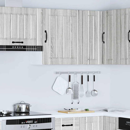 Keukenwandkast Lucca bewerkt hout grijs sonoma eikenkleur
