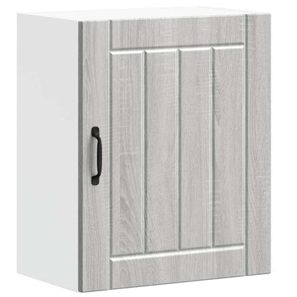 Keukenwandkasten 2 st Lucca grijs sonoma bewerkt hout