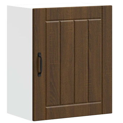 Keukenwandkast Lucca bewerkt hout bruin eikenkleur