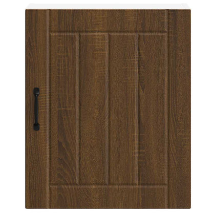 Keukenwandkasten 2 st Lucca bewerkt hout bruin eikenkleurig