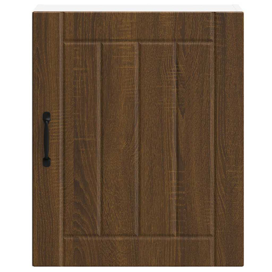 Keukenwandkasten 2 st Lucca bewerkt hout bruin eikenkleurig