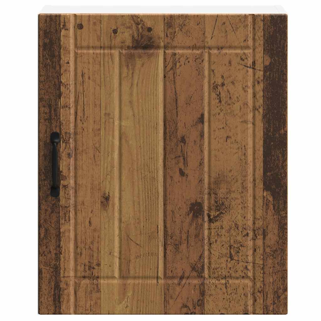 Keukenwandkast Lucca bewerkt hout oud houtkleurig