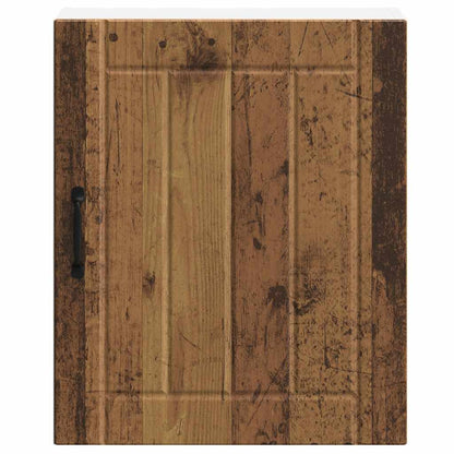 Keukenwandkast Lucca bewerkt hout oud houtkleurig
