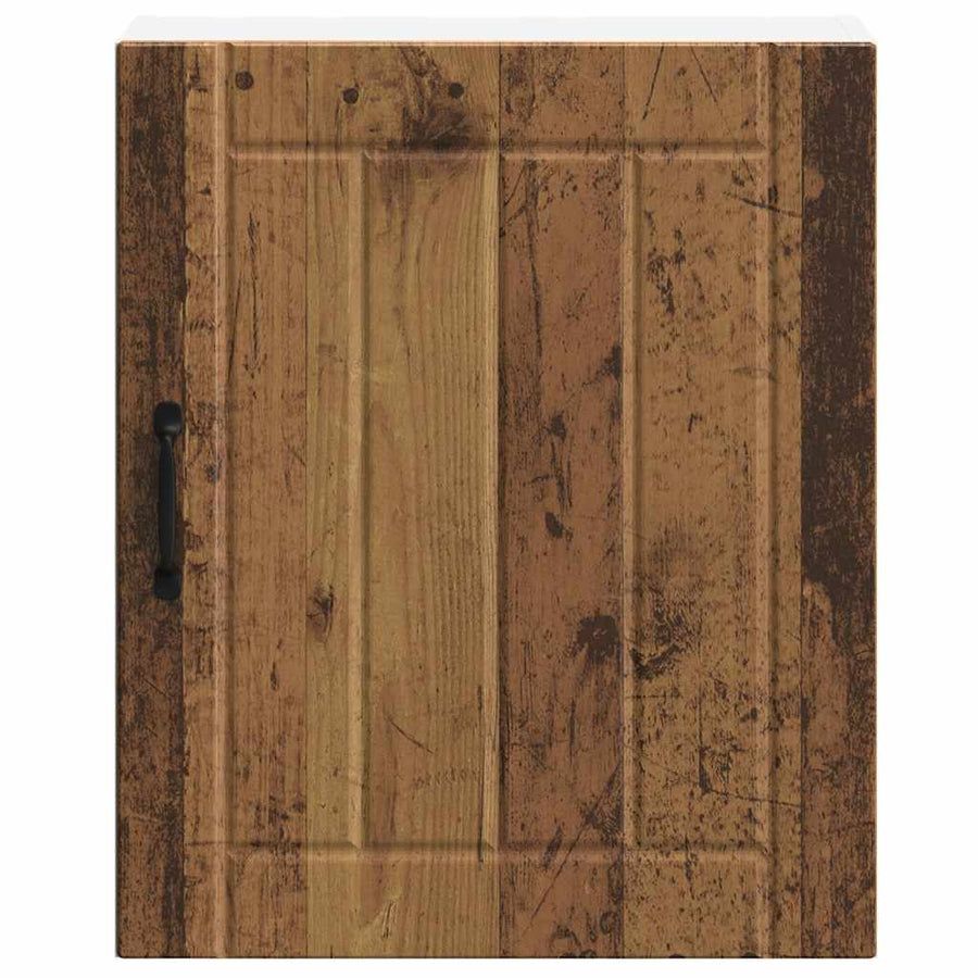 Keukenwandkast Lucca bewerkt hout oud houtkleurig
