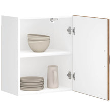 Keukenwandkast Lucca bewerkt hout oud houtkleurig