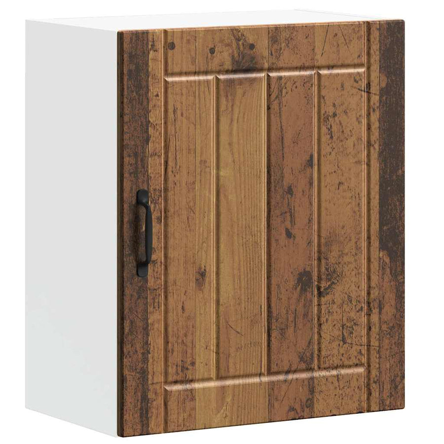 Keukenwandkasten 2 st Lucca oud houtkleurig bewerkt hout