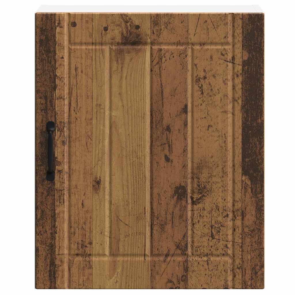Keukenwandkasten 2 st Lucca oud houtkleurig bewerkt hout