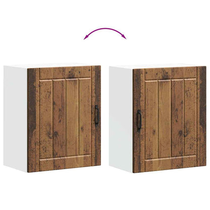 Keukenwandkasten 2 st Lucca oud houtkleurig bewerkt hout