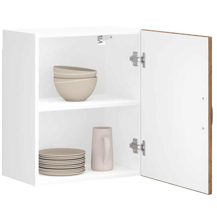 Keukenwandkasten 2 st Lucca oud houtkleurig bewerkt hout