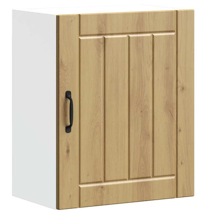 Keukenwandkast Lucca bewerkt hout artisanaal eikenkleur