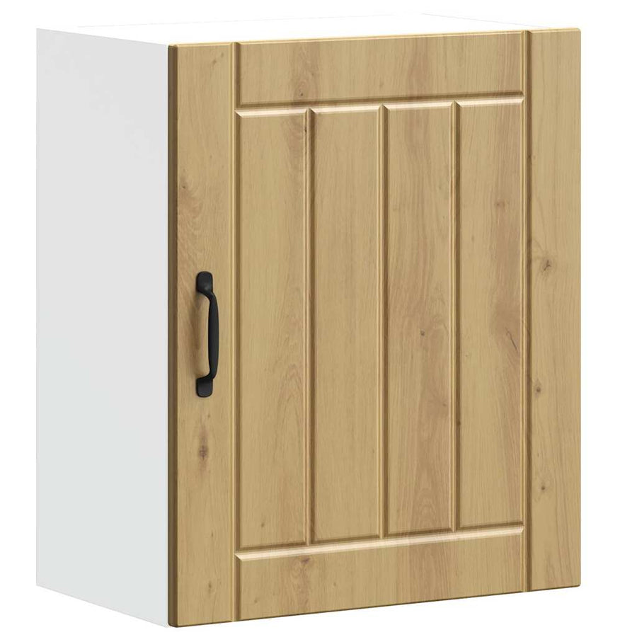 Keukenwandkast Lucca bewerkt hout artisanaal eikenkleur