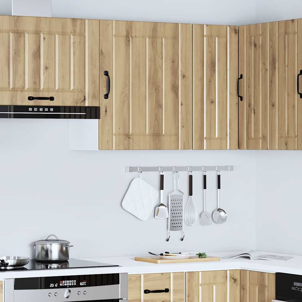 Keukenwandkast Lucca bewerkt hout artisanaal eikenkleur