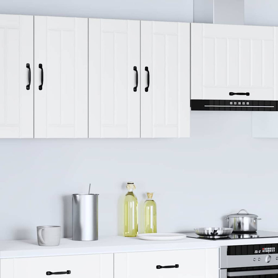 Keukenwandkast Lucca bewerkt hout wit