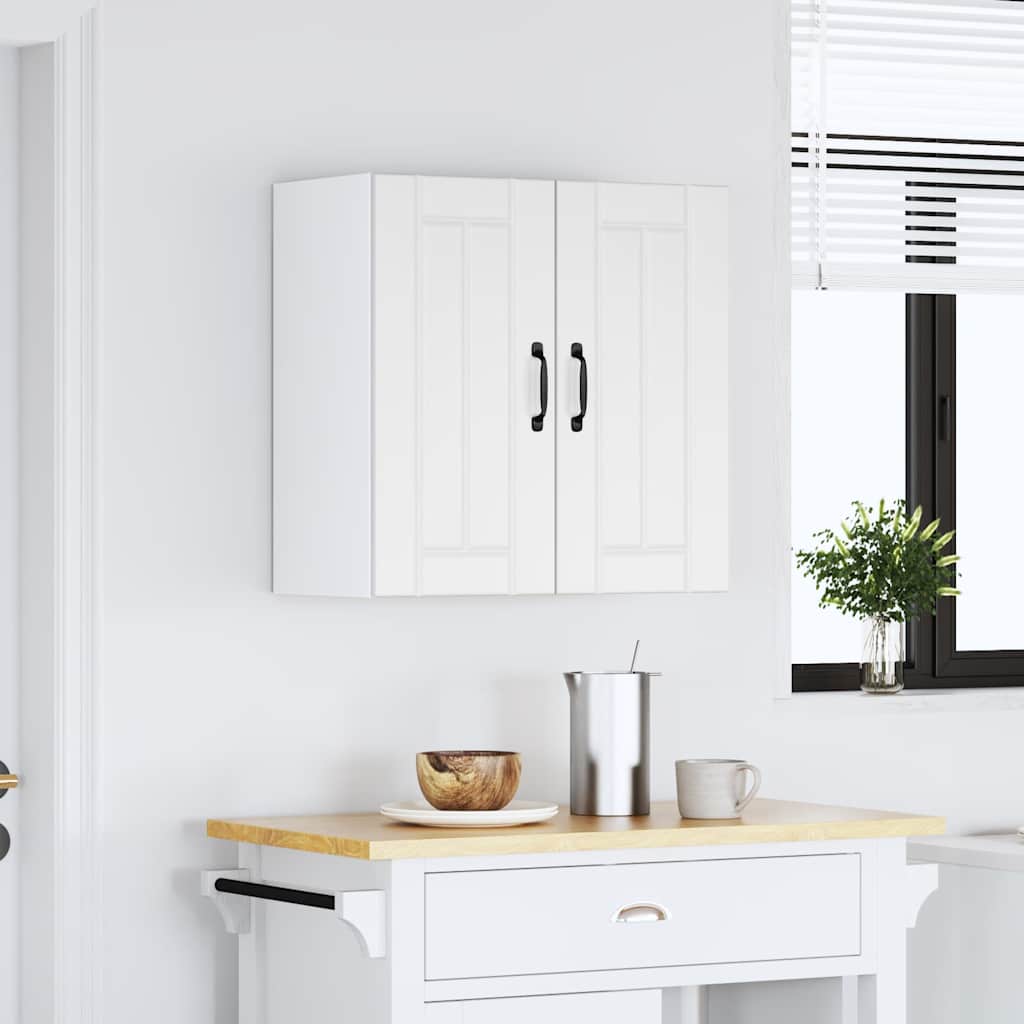 Keukenwandkast Lucca bewerkt hout wit