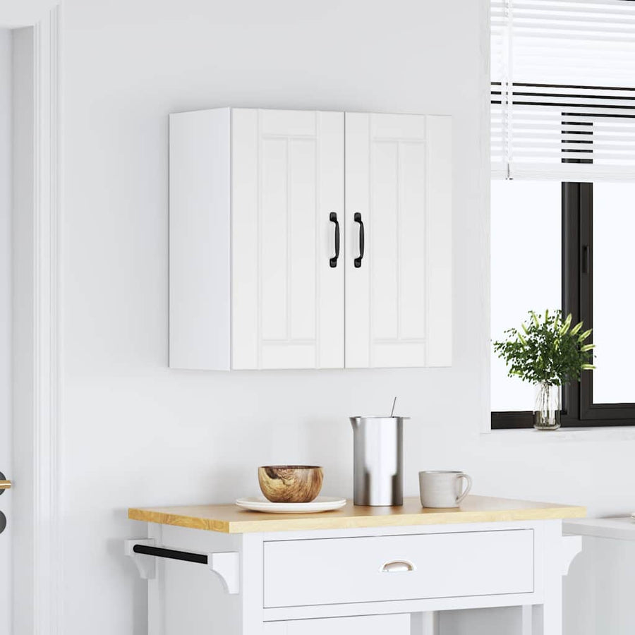 Keukenwandkast Lucca bewerkt hout wit