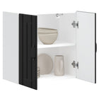 Kitchen wall cabinet Lucca engineered wood black