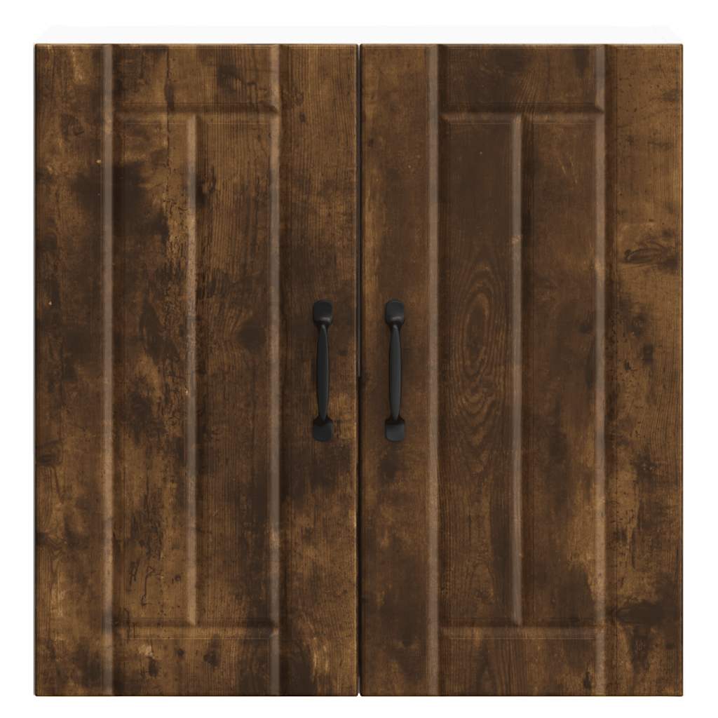 Keukenwandkast Lucca bewerkt hout gerookt eikenkleurig