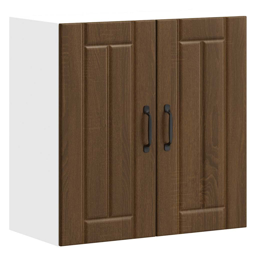 Keukenwandkast Lucca bewerkt hout bruin eikenkleur