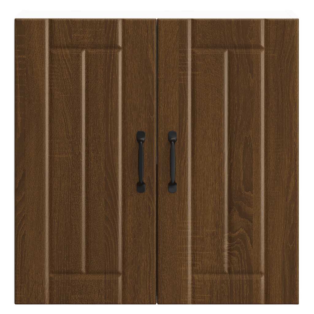 Keukenwandkast Lucca bewerkt hout bruin eikenkleur