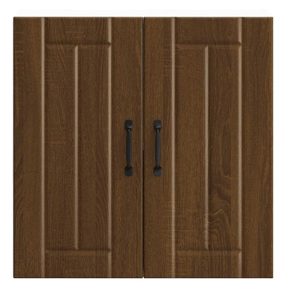 Keukenwandkast Lucca bewerkt hout bruin eikenkleur