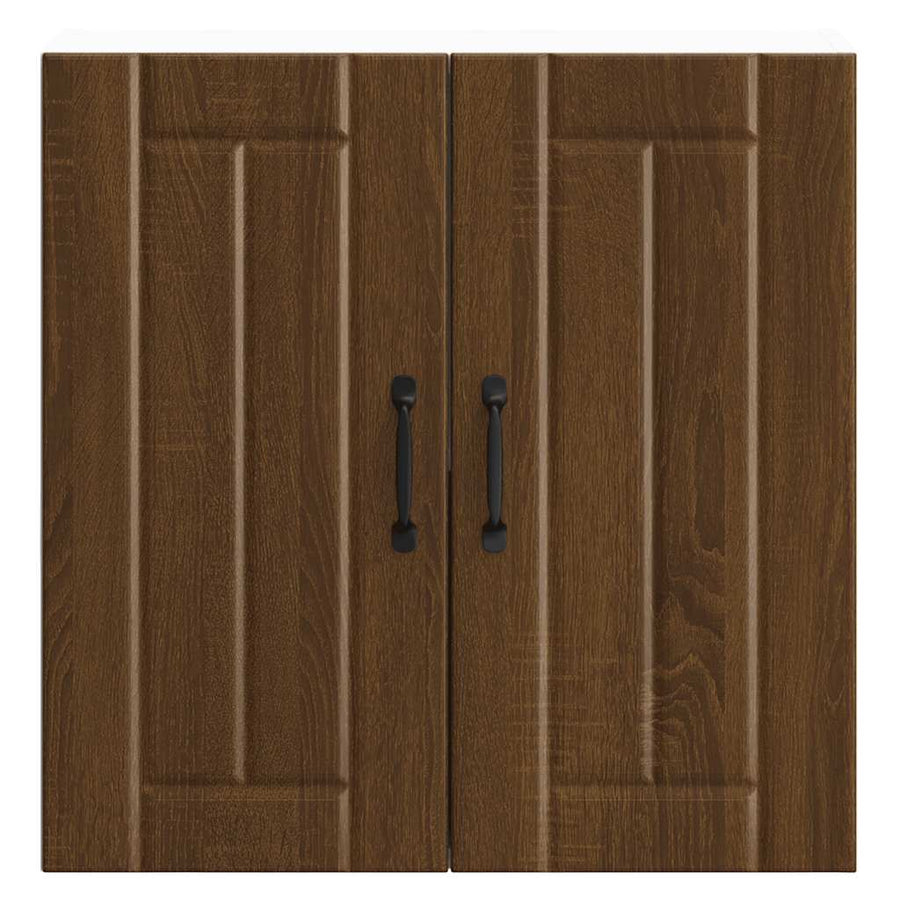 Keukenwandkast Lucca bewerkt hout bruin eikenkleur