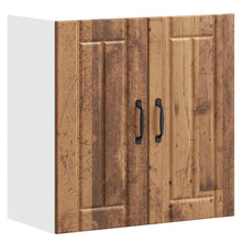 Keukenwandkast Lucca bewerkt hout oud houtkleurig