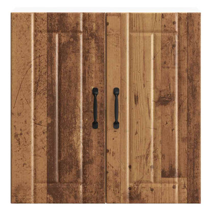 Keukenwandkast Lucca bewerkt hout oud houtkleurig