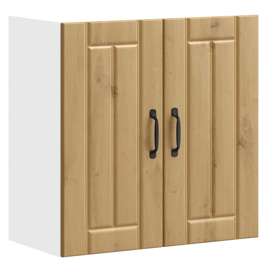Keukenwandkast Lucca bewerkt hout artisanaal eikenkleur