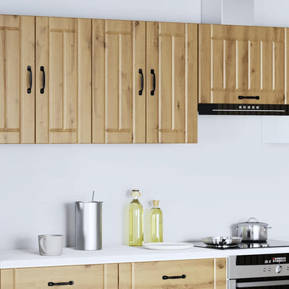 Keukenwandkast Lucca bewerkt hout artisanaal eikenkleur
