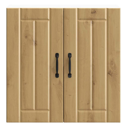 Keukenwandkast Lucca bewerkt hout artisanaal eikenkleur