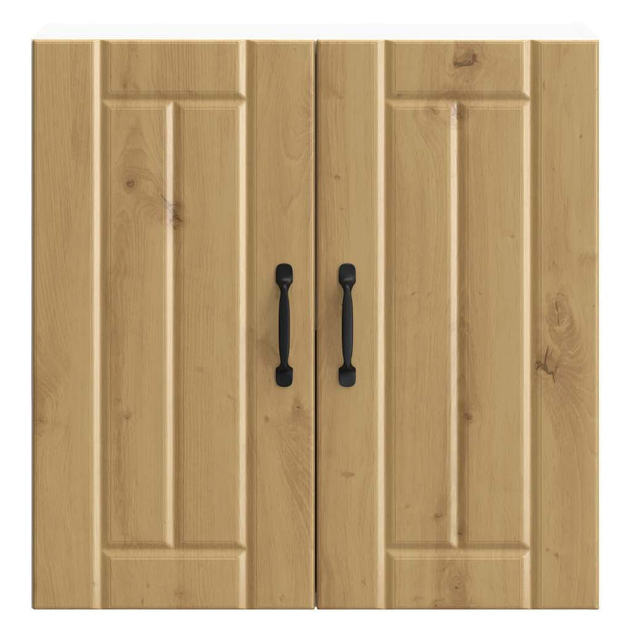 Keukenwandkast Lucca bewerkt hout artisanaal eikenkleur