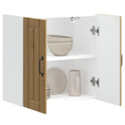 Lucca Kitchen Wall Cabinet, reclaimed wood, artisanal oak color