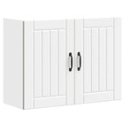 Keukenwandkast Lucca 80x31x60 cm bewerkt hout wit