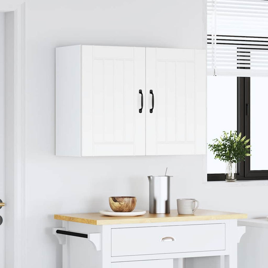 Keukenwandkast Lucca bewerkt hout wit