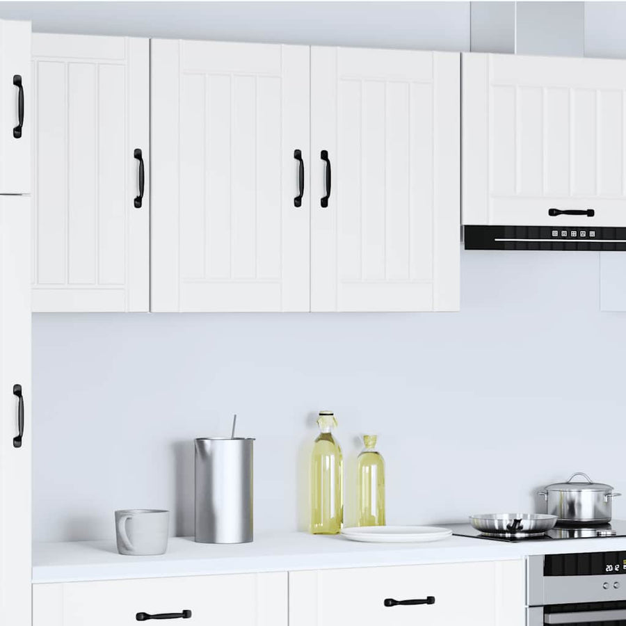 Keukenwandkast Lucca bewerkt hout wit