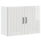 Keukenwandkast Lucca 80x31x60 cm hoogglans wit bewerkt hout