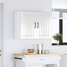 Keukenwandkast Lucca bewerkt hout hoogglans wit